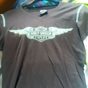 Ladies euc Harley Davidson long sleeve tee